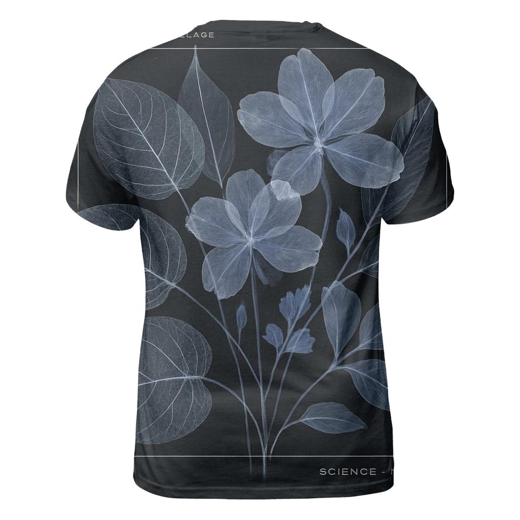 Moonlit Botanical X Ray Collage artistic all-over print tops