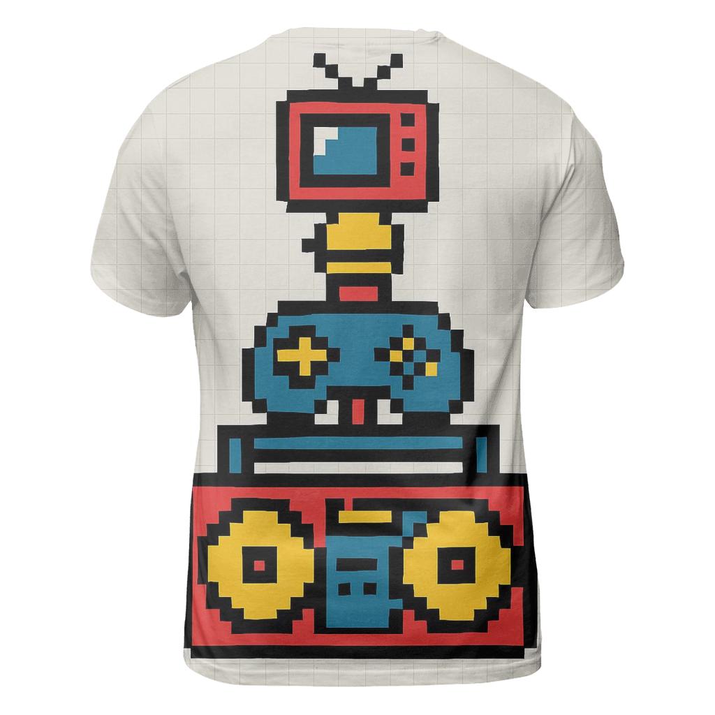 Pixel Arcade Boombox Totem personalized full print shirts