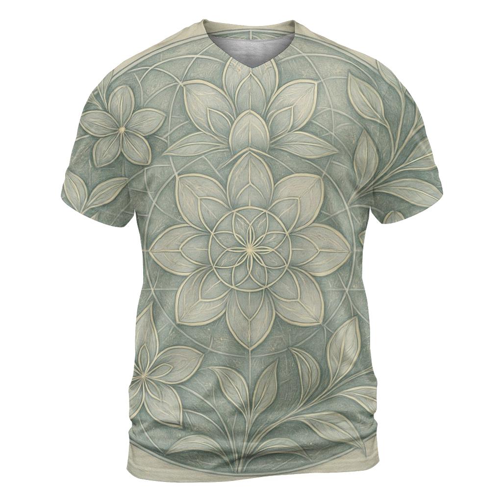 Starlit Geometry Garden custom all-over print shirts