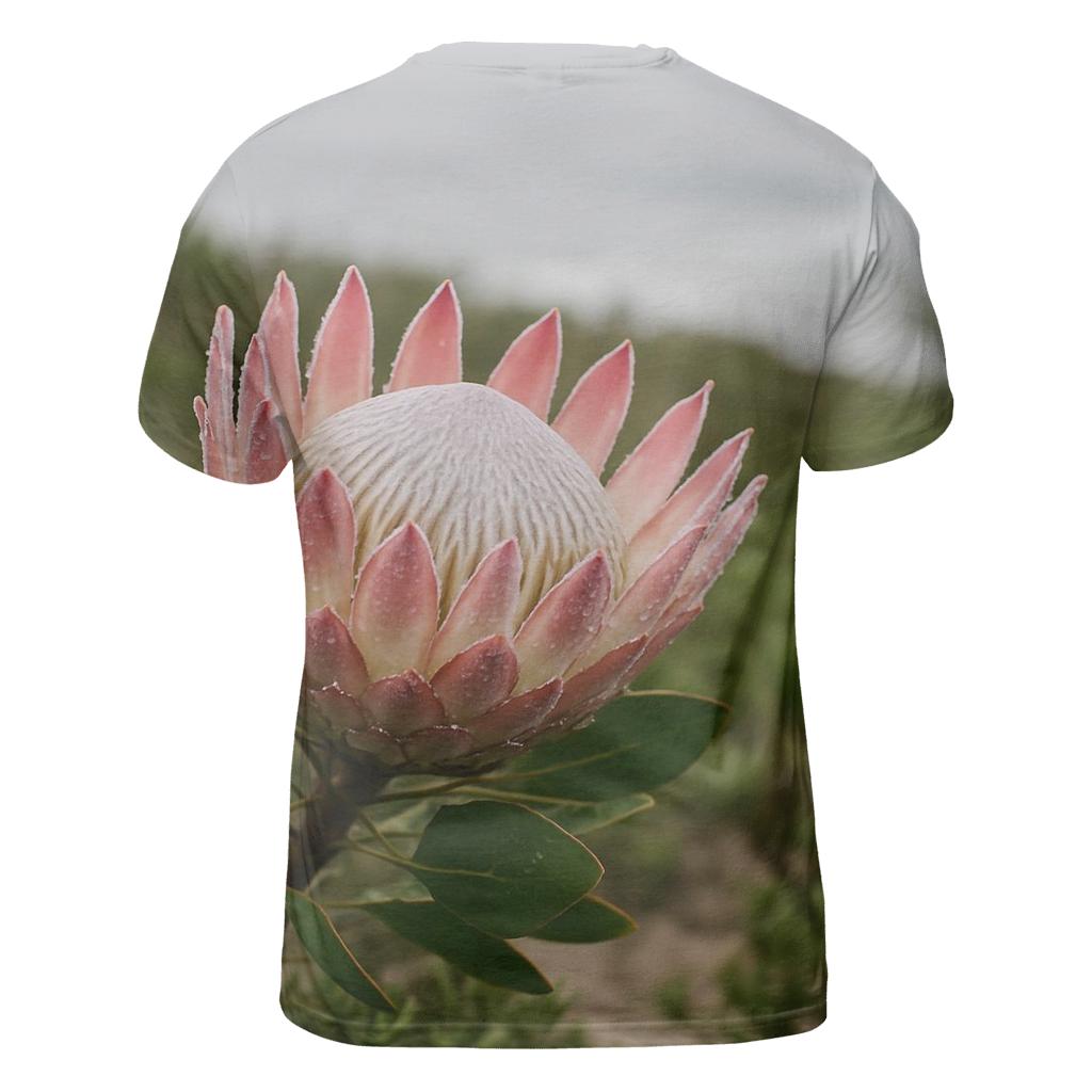 Protea Heads In Coastal Fynbos After Rain trendy printed shirt styles