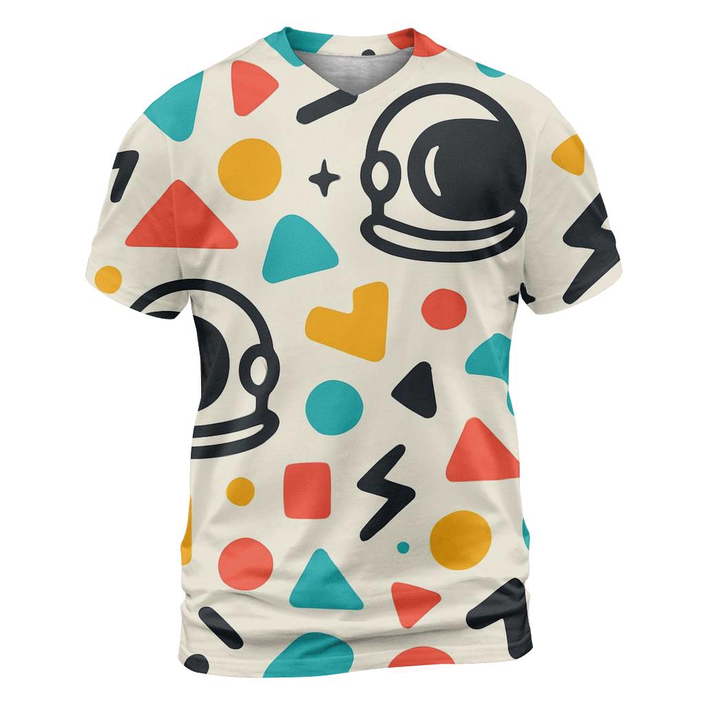 Memphis Spacewalk Confetti trendy printed shirt styles