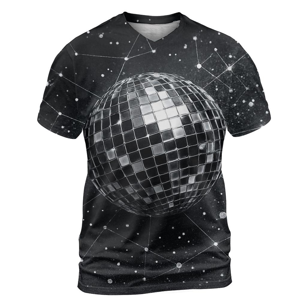 Charcoal Mirrorball Constellation statement graphic shirts