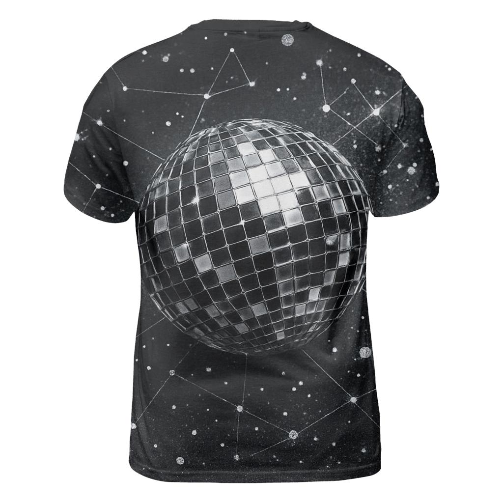 Charcoal Mirrorball Constellation statement graphic shirts