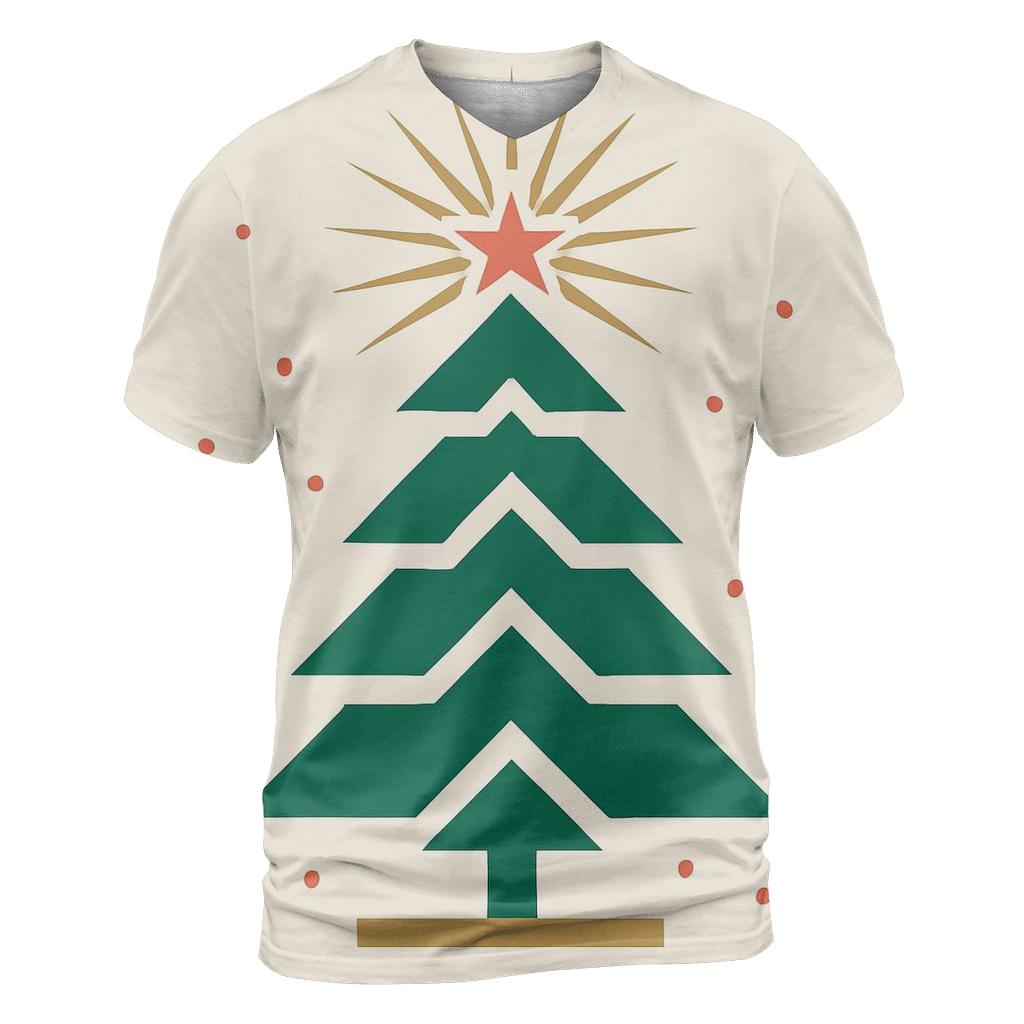 Starburst Tree Geometry Banner artistic all-over print tops