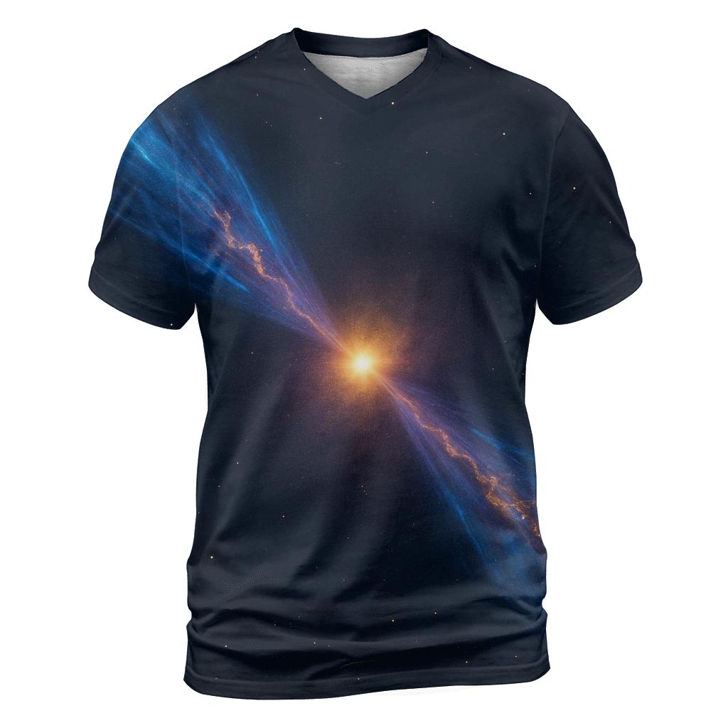 Bipolar Jet Outflow Sheets vibrant all-over design tees