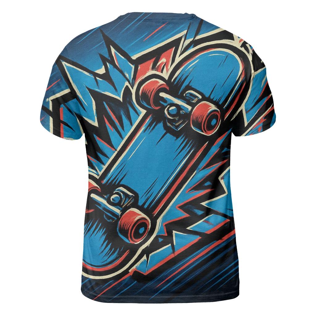 Chromatic Rift Skate Emblem trendy printed shirt styles