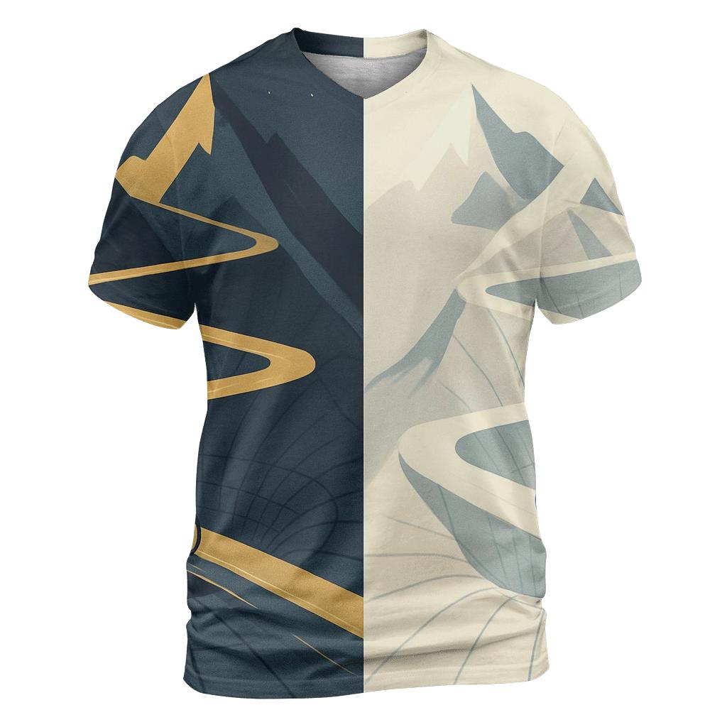 Mountain Gravity Cycling Climb vibrant all-over design tees