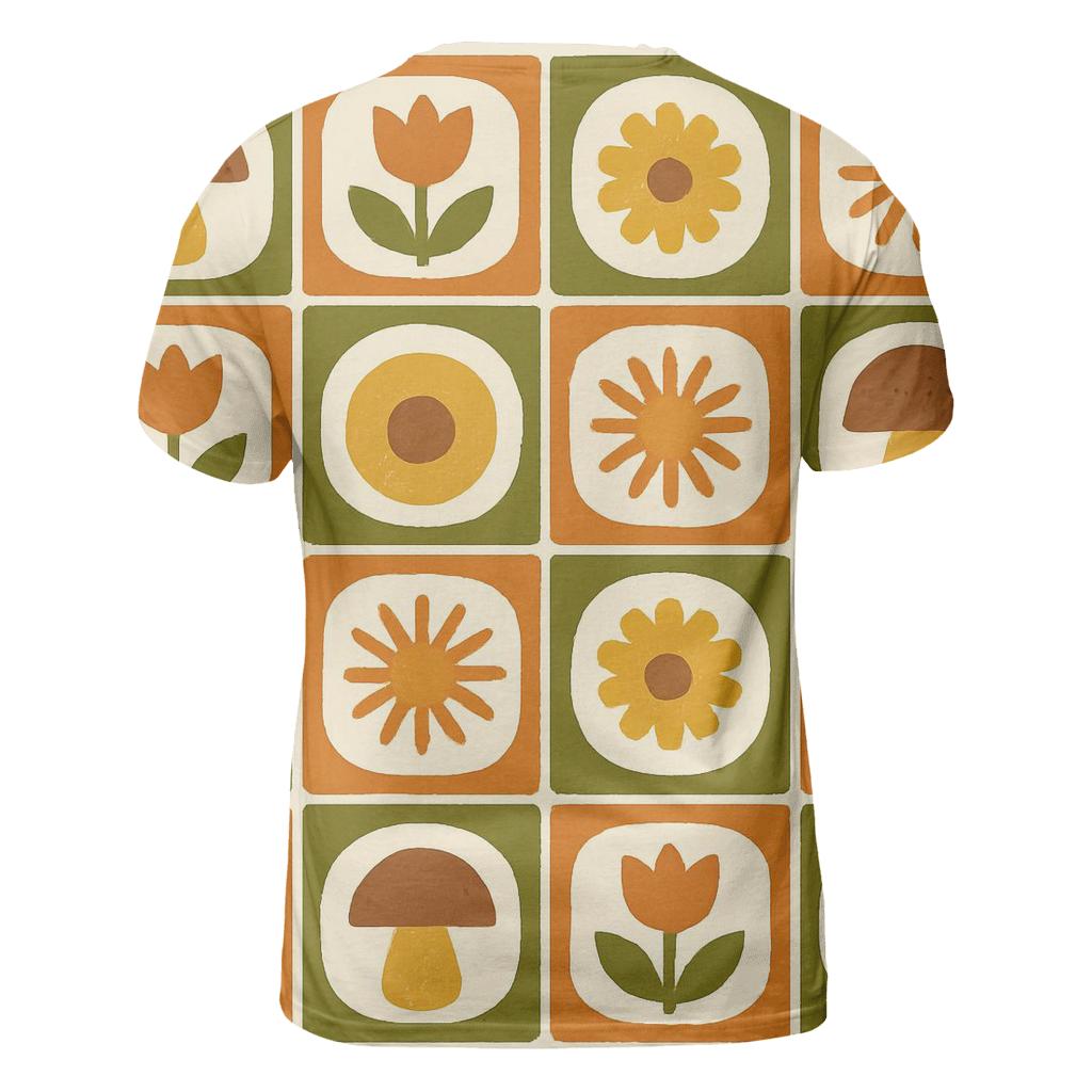 Harvest Kitchen Tiles Groove creative print fashion shirts