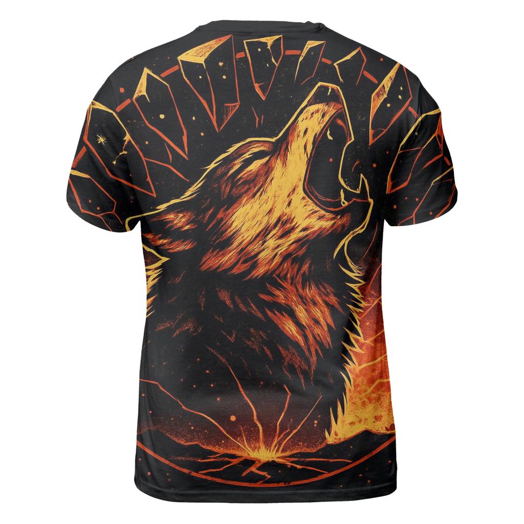 Volcanic Mirror Howl Wolf designer pattern shirts