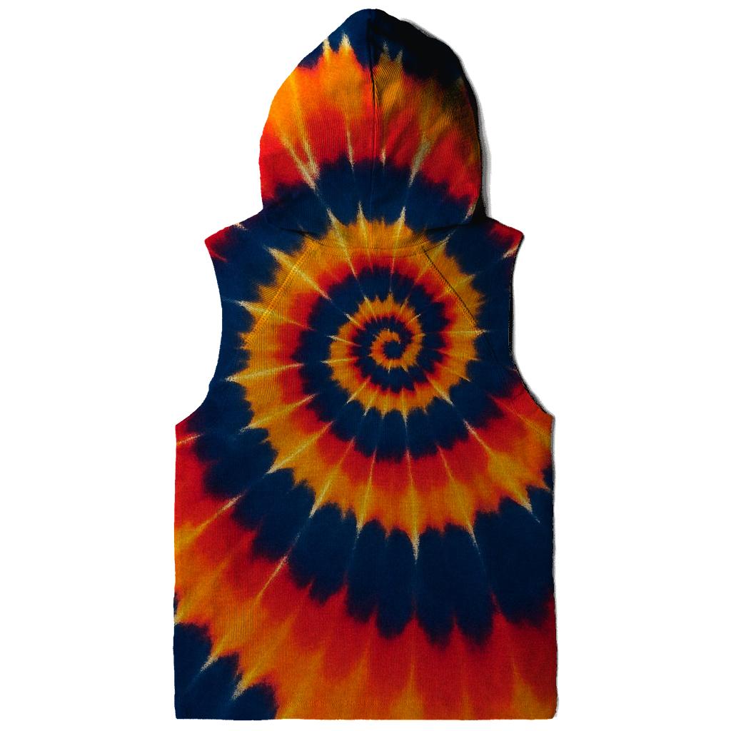 Solar Flare Spiral Overdye Whorl heavyweight hoodies