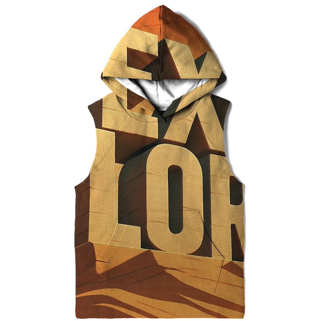 Desert Mirage Typography Atlas graphic hoodies