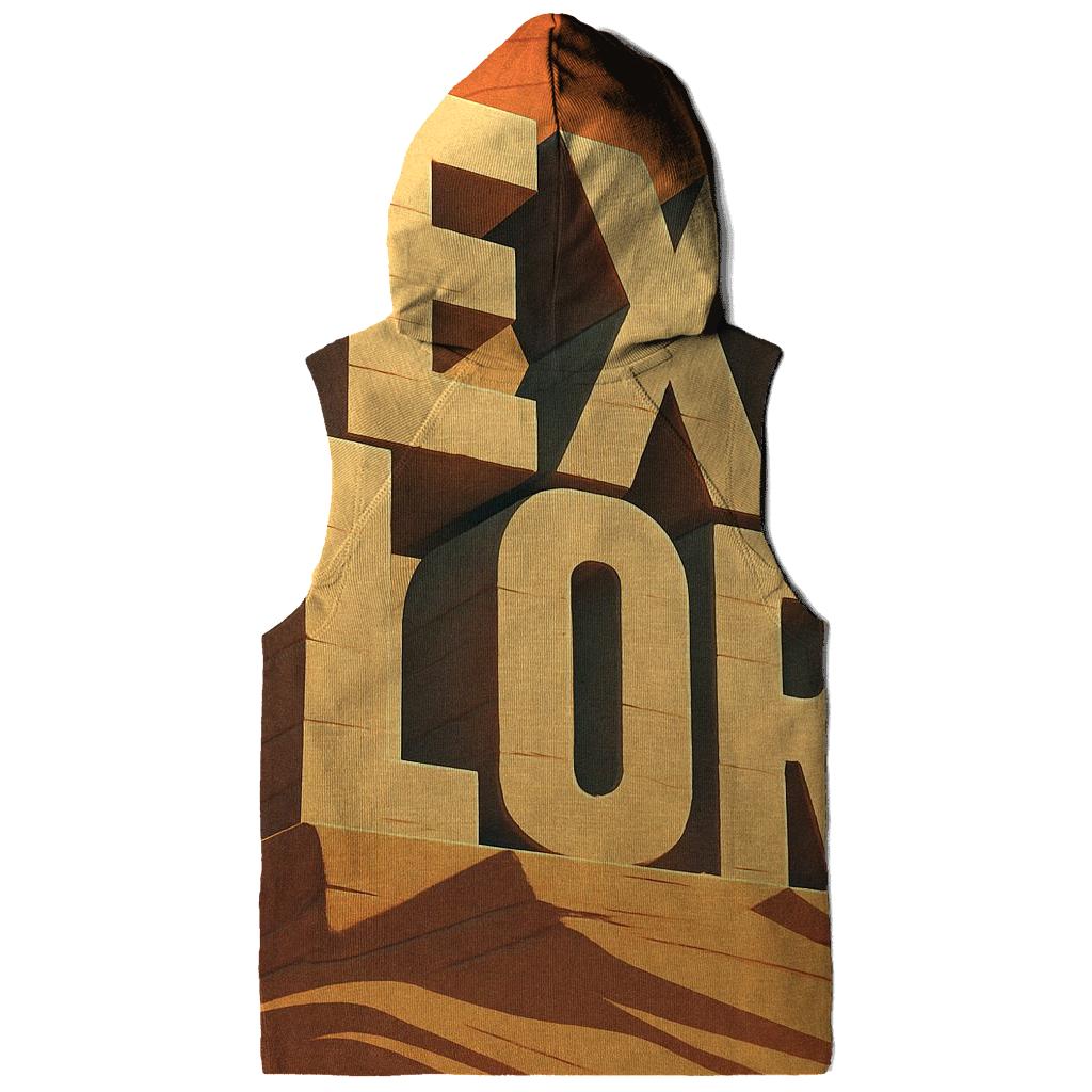 Desert Mirage Typography Atlas graphic hoodies
