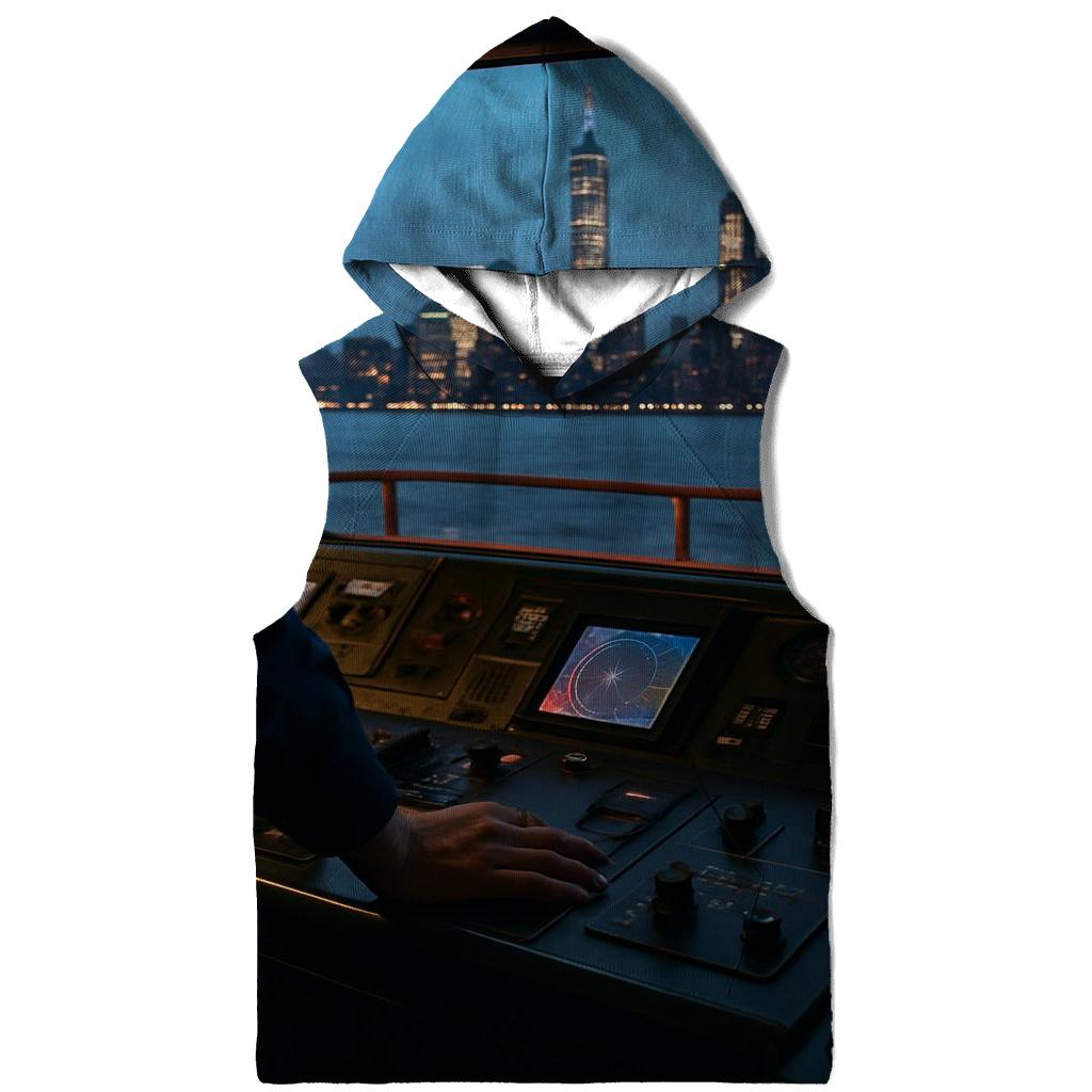 Rainy Blue Hour From The Staten Island Ferry Bridge lightweight hoodies