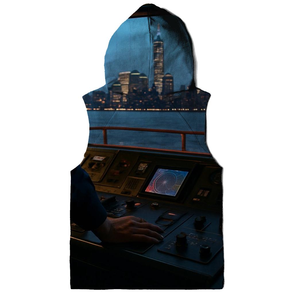 Rainy Blue Hour From The Staten Island Ferry Bridge lightweight hoodies