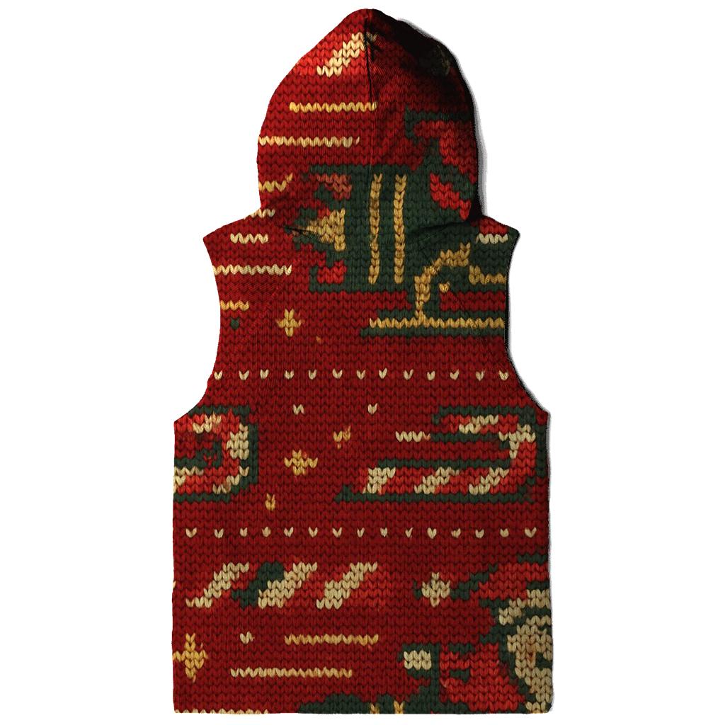 Santa Rocket Sleigh Stripework Design pullover hoodies