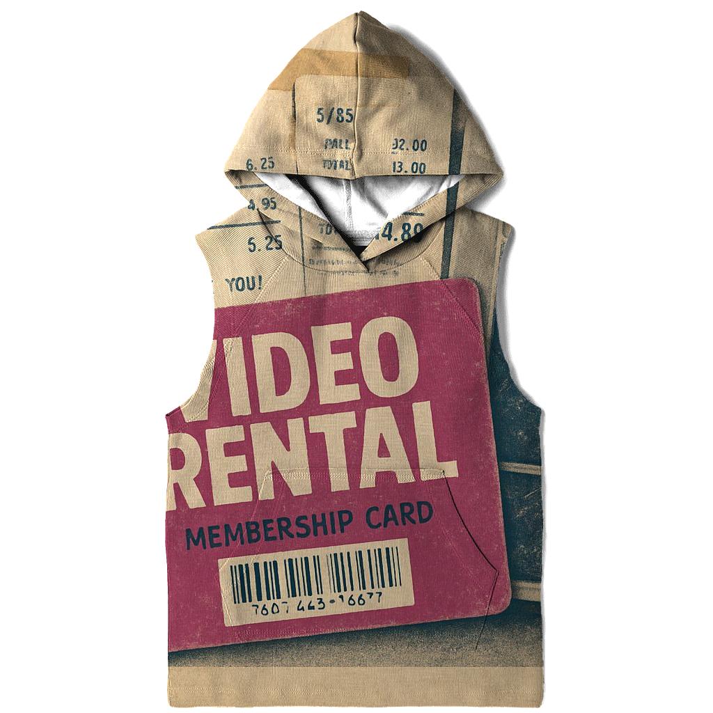 Faded 1980s Video Rental Membership Card Collage hoodie trends