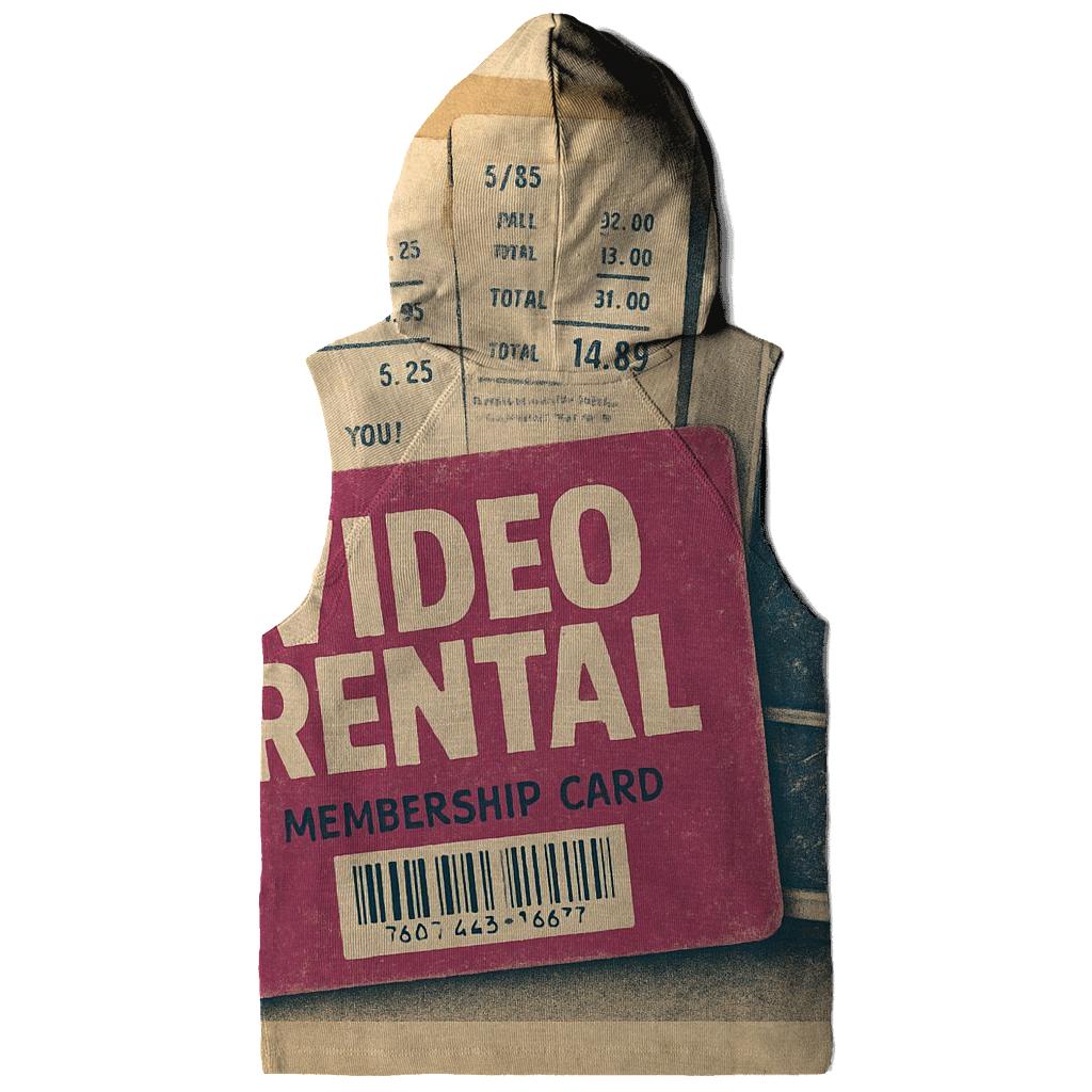 Faded 1980s Video Rental Membership Card Collage hoodie trends