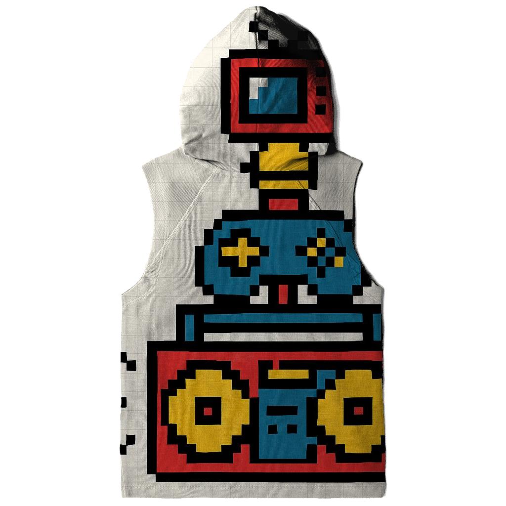 Pixel Arcade Boombox Totem lightweight hoodies