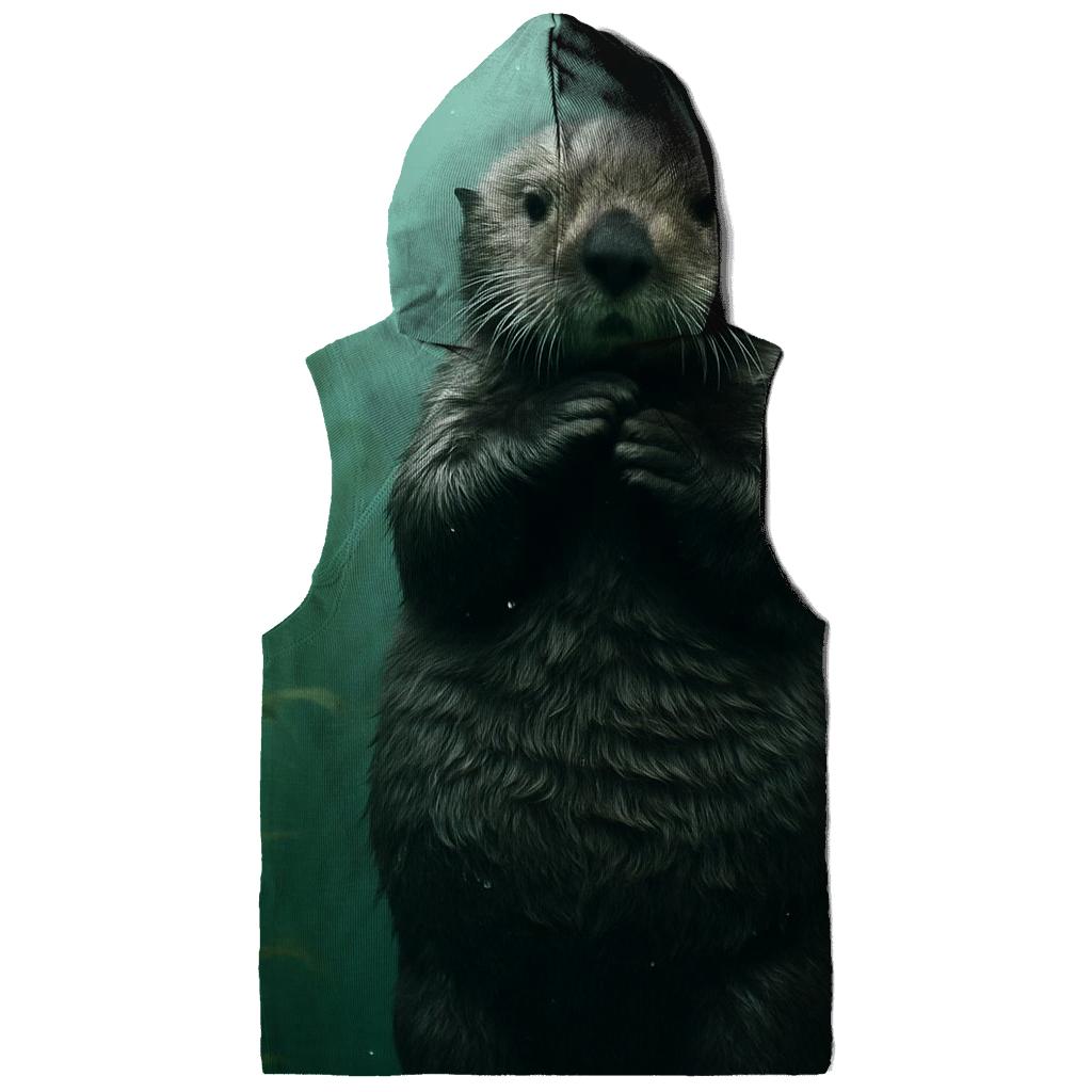 Kelp Forest Hover Sea Otter printed hoodies
