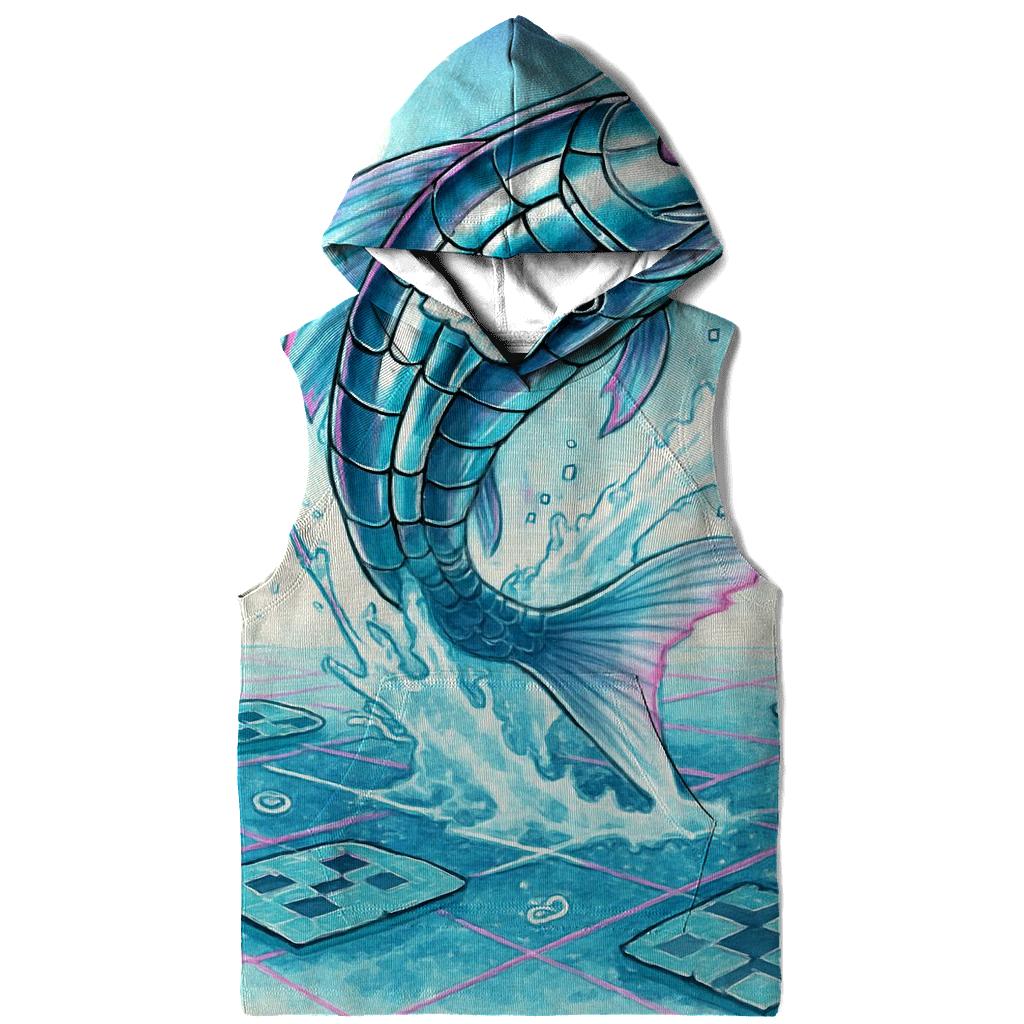 Clockwork Koi In A Pixel Pond pullover hoodies
