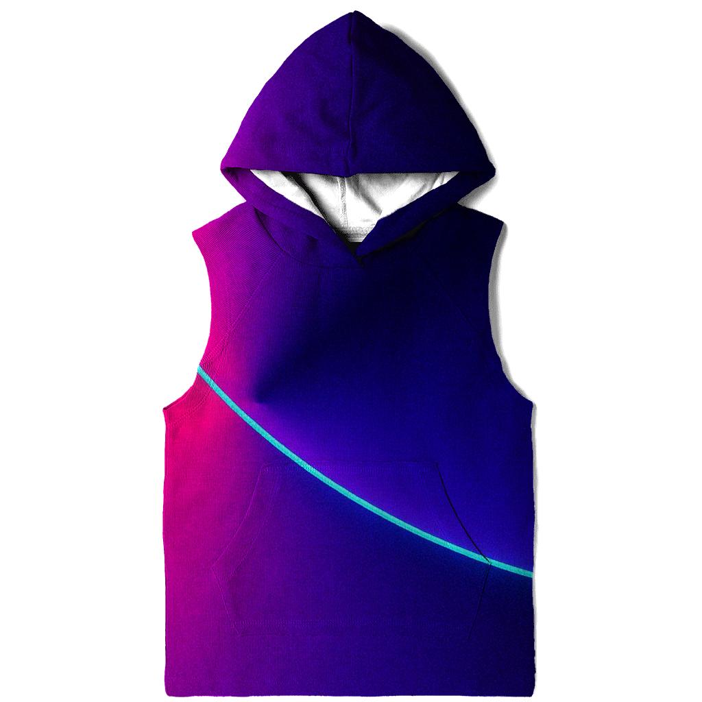 Neon Orbit Split zip-up hoodies