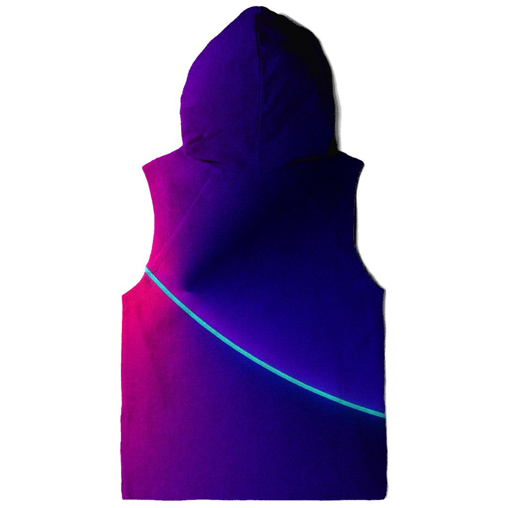 Neon Orbit Split zip-up hoodies