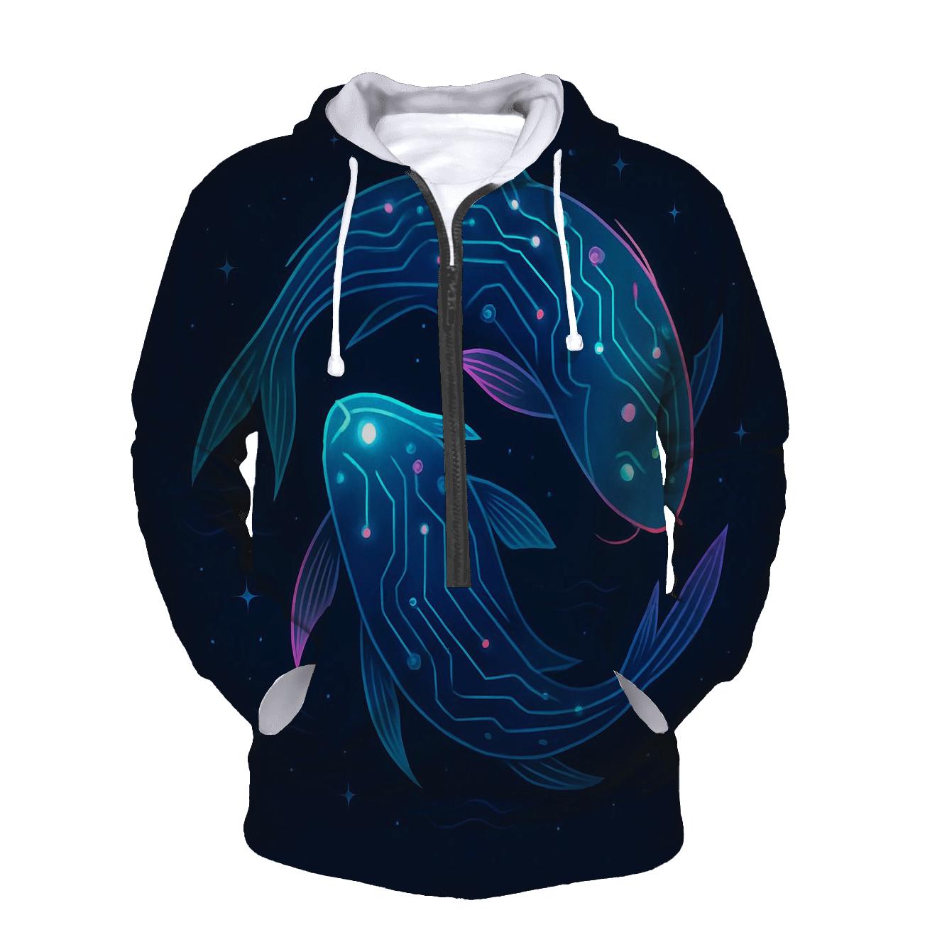 Aurora Circuit Koi heavyweight hoodies