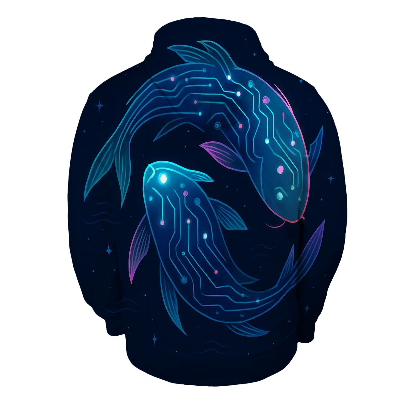 Aurora Circuit Koi heavyweight hoodies