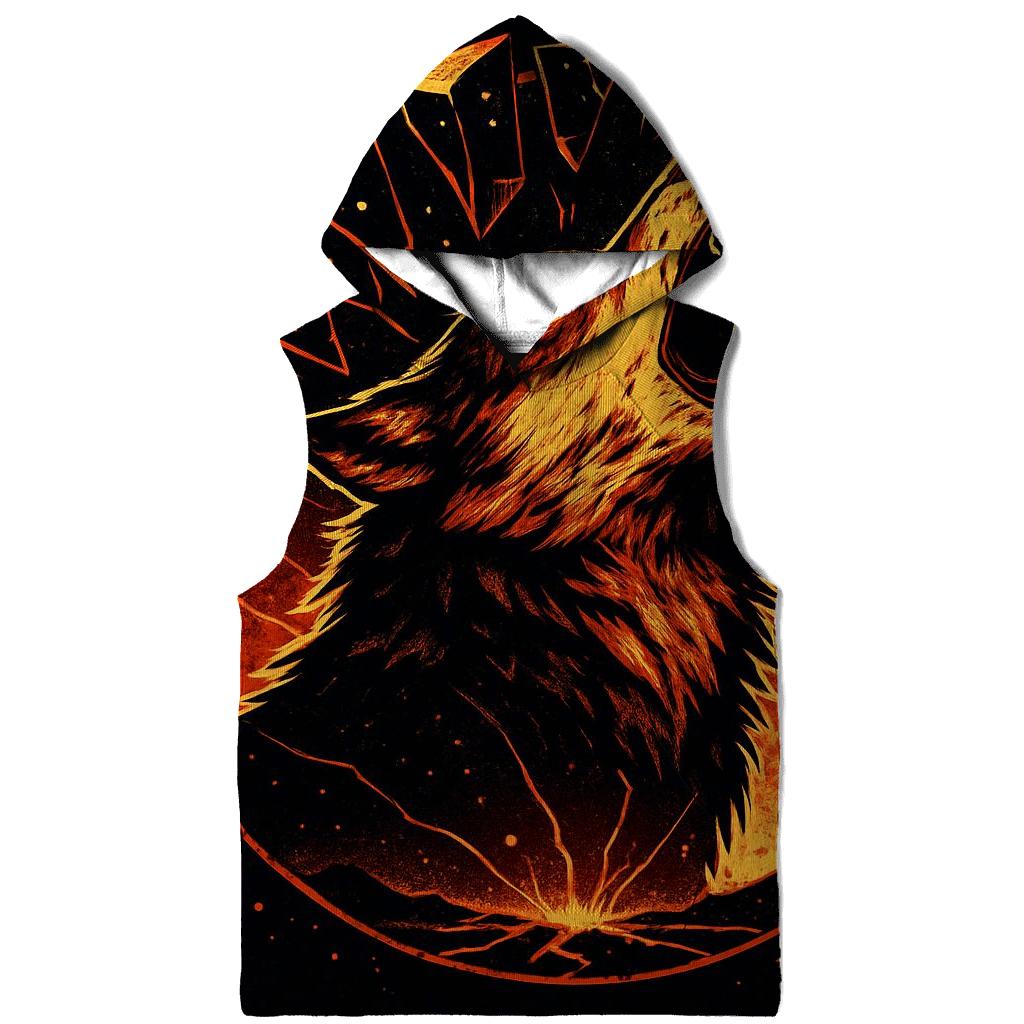 Volcanic Mirror Howl Wolf premium hoodies