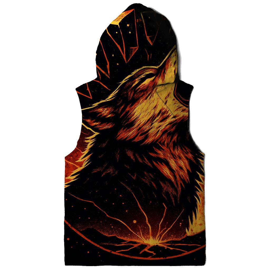 Volcanic Mirror Howl Wolf premium hoodies