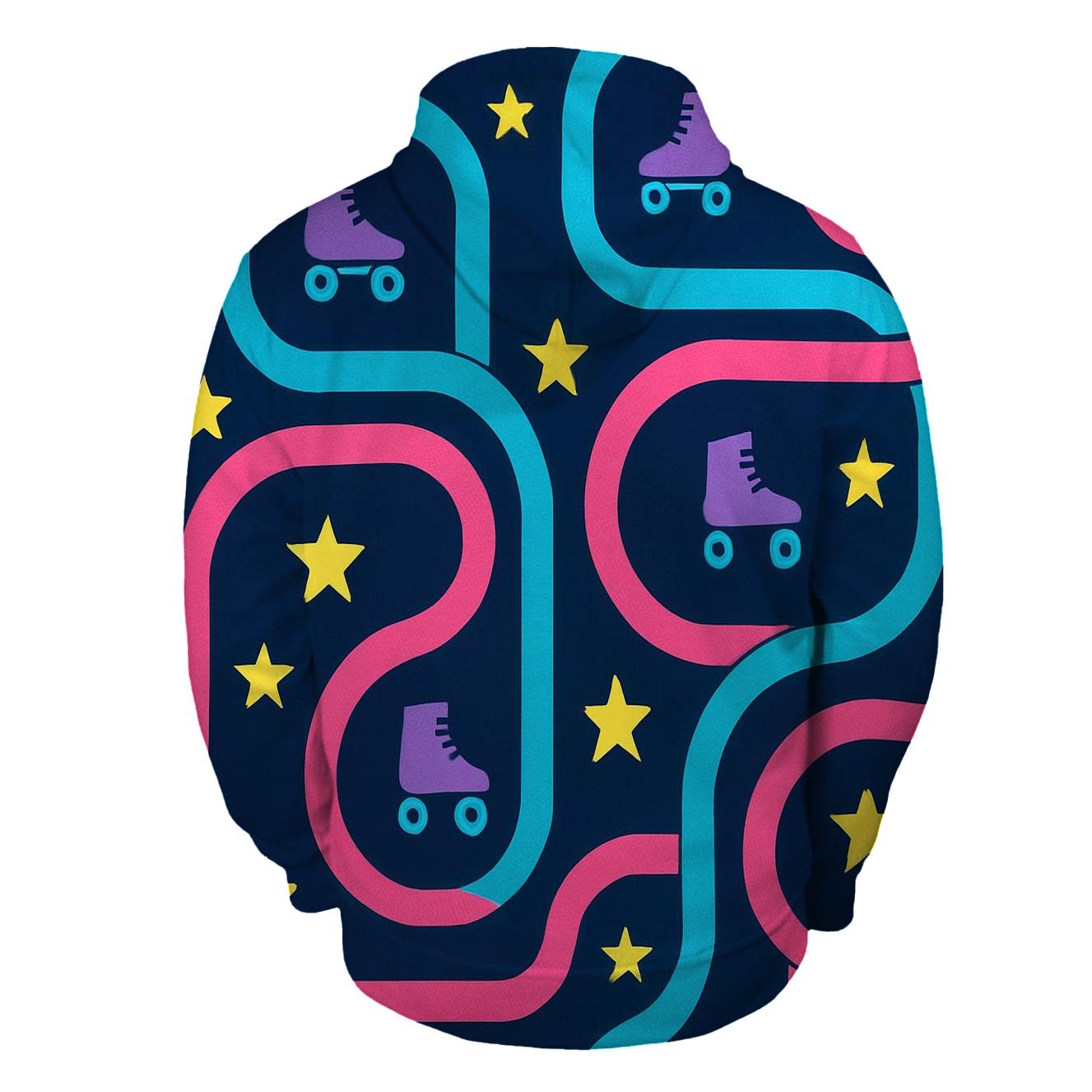 Neon Roller Rink Floorplan premium hoodies