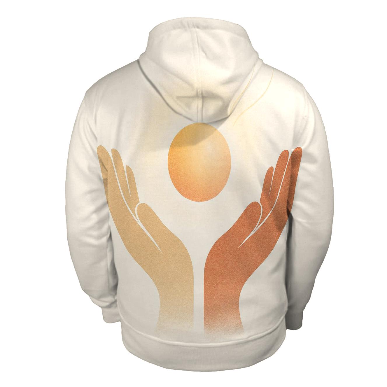 Hands Of Dawn Offering printed hoodies