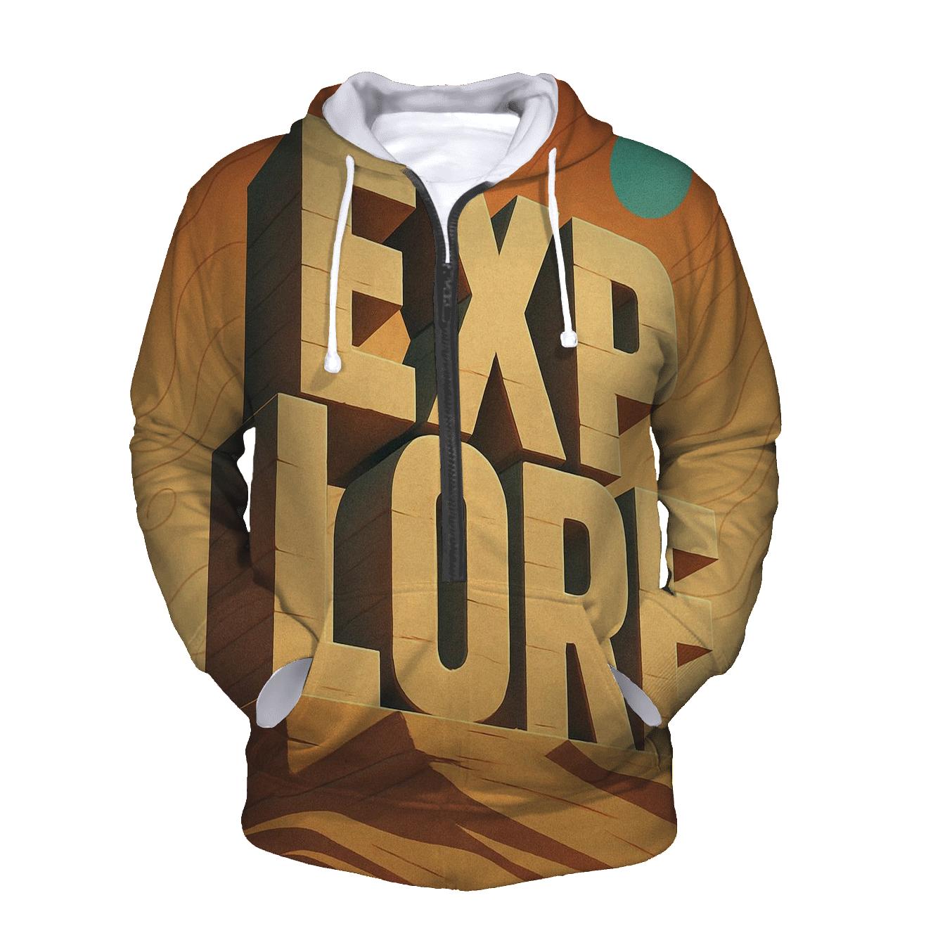 Desert Mirage Typography Atlas lightweight hoodies