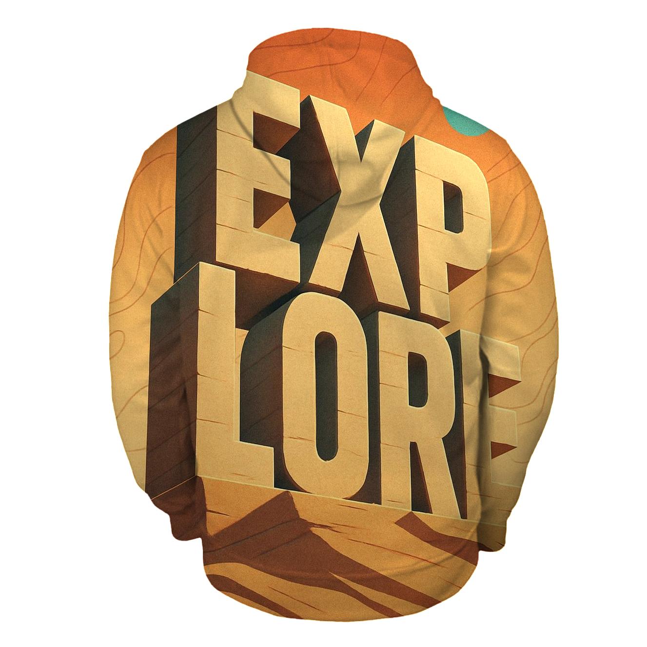 Desert Mirage Typography Atlas lightweight hoodies