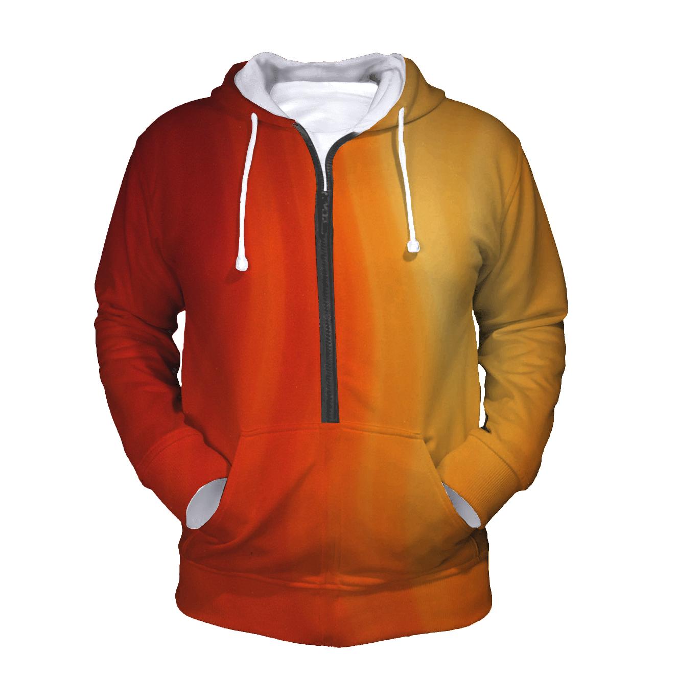 Molten Coral Cascade graphic hoodies
