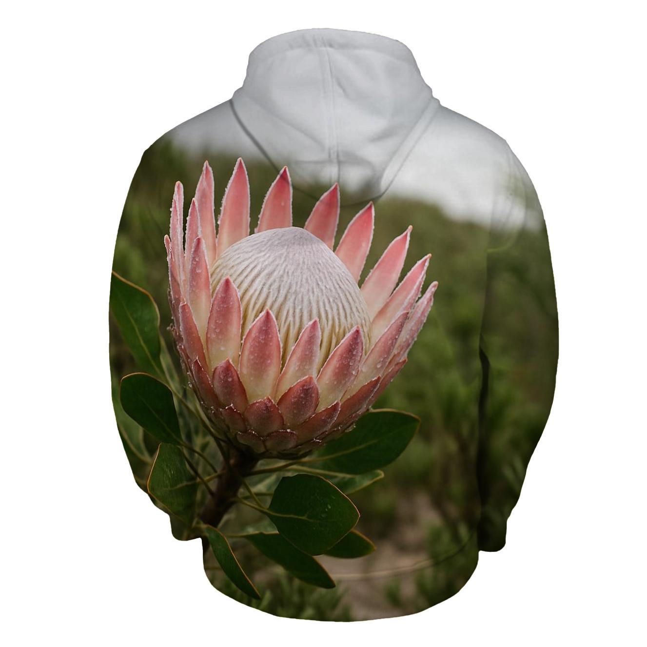 Protea Heads In Coastal Fynbos After Rain graphic hoodies