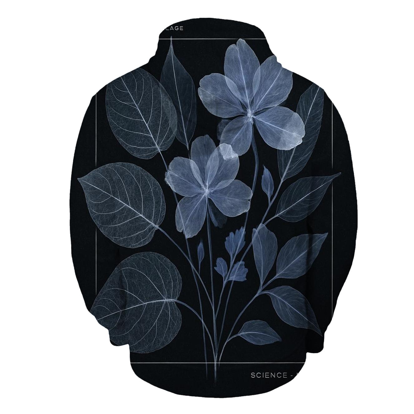 Moonlit Botanical X Ray Collage graphic hoodies