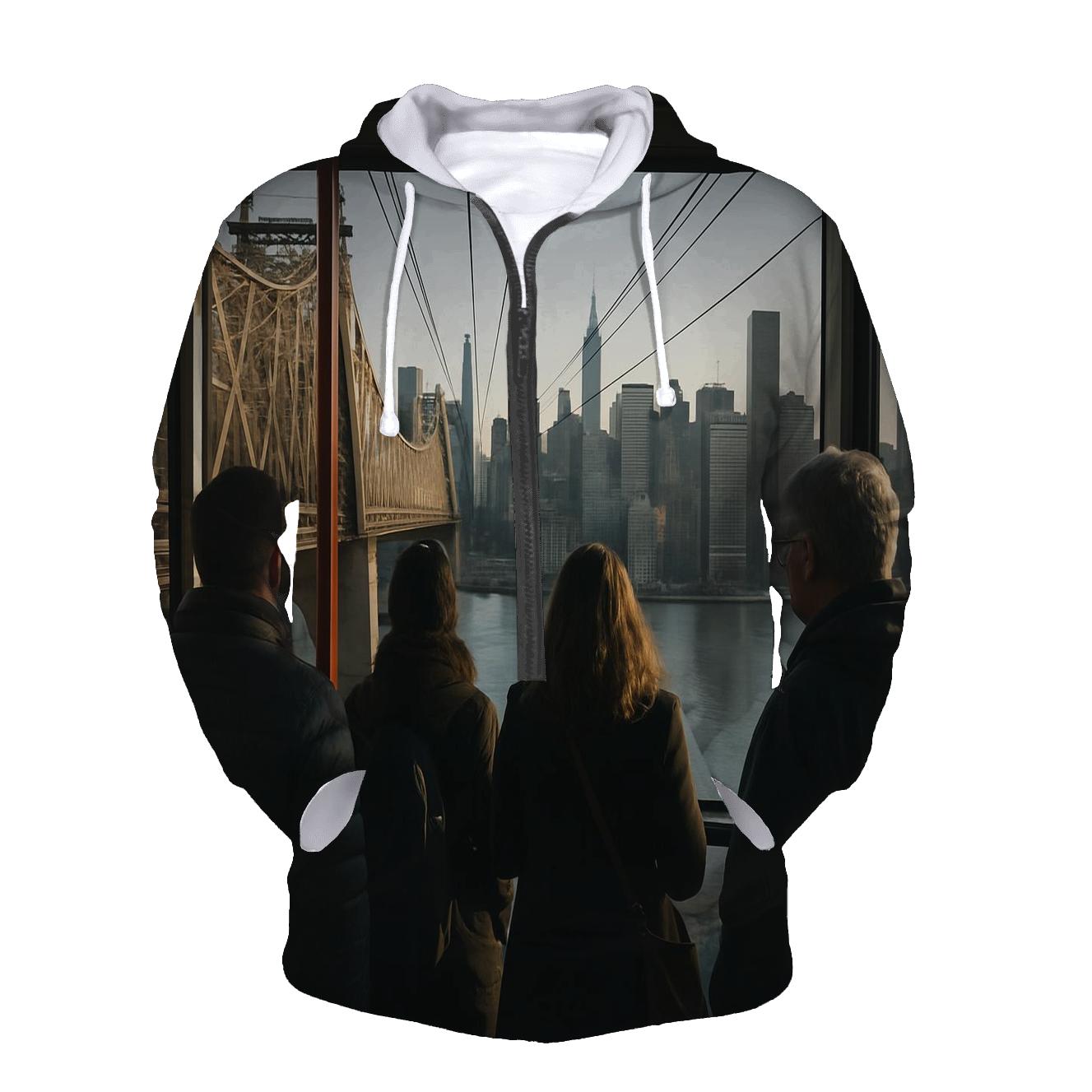 Roosevelt Island Tram Window Over The East River hoodie designs