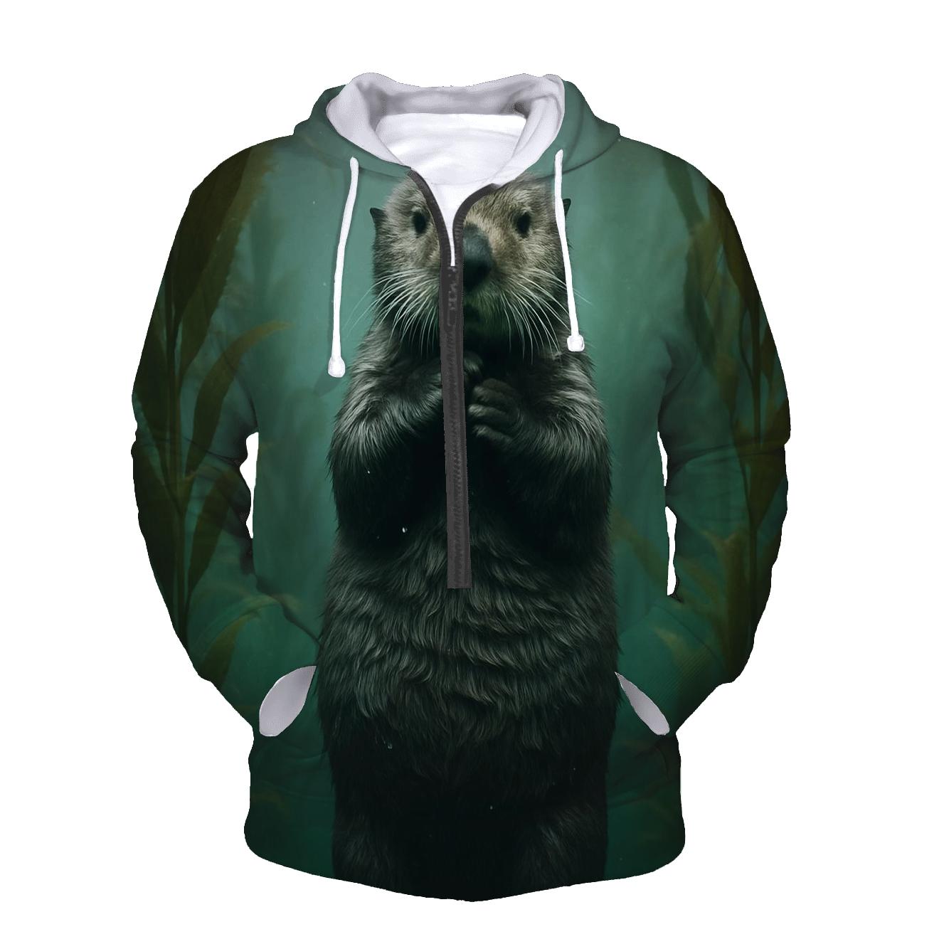 Kelp Forest Hover Sea Otter hoodie styles