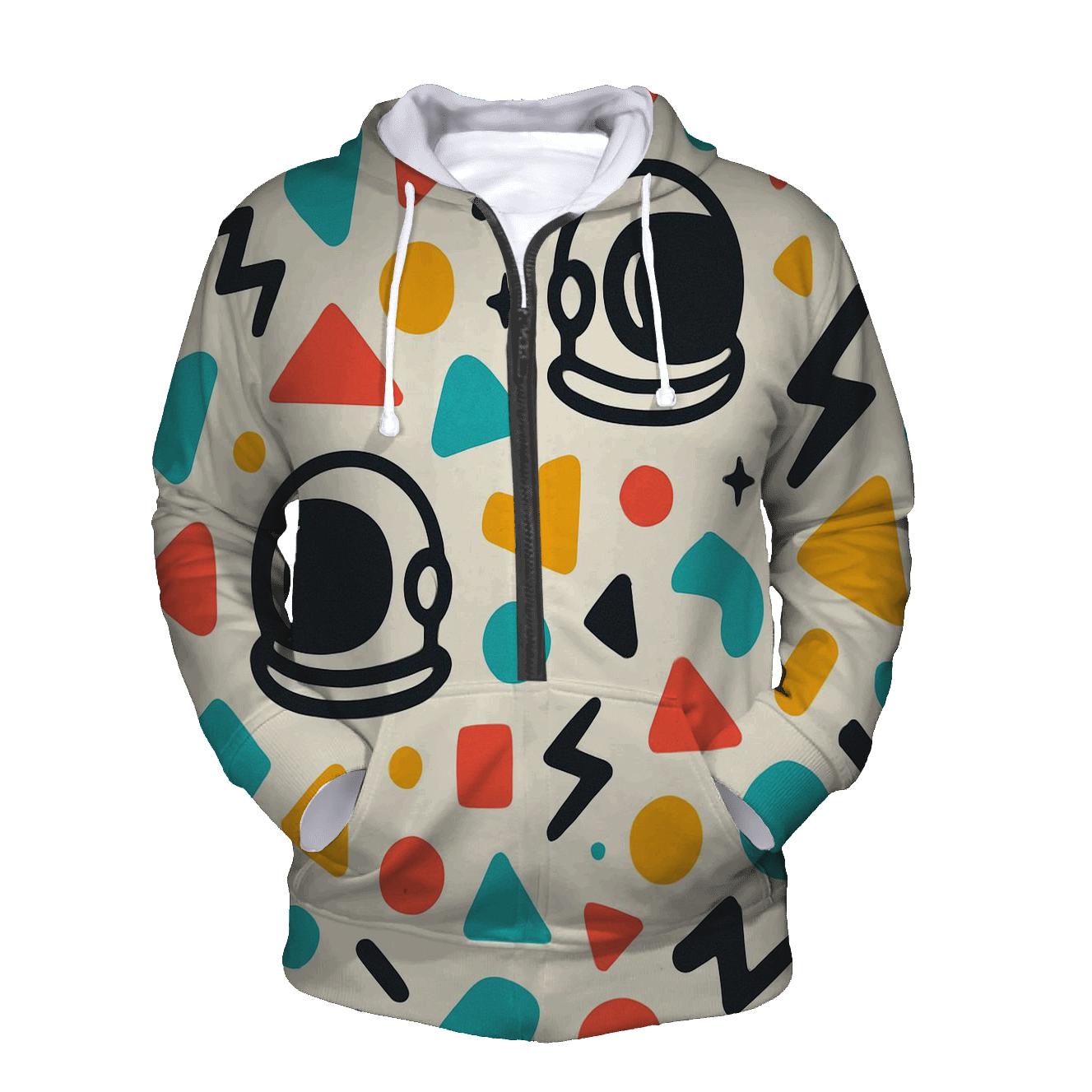 Memphis Spacewalk Confetti graphic hoodies