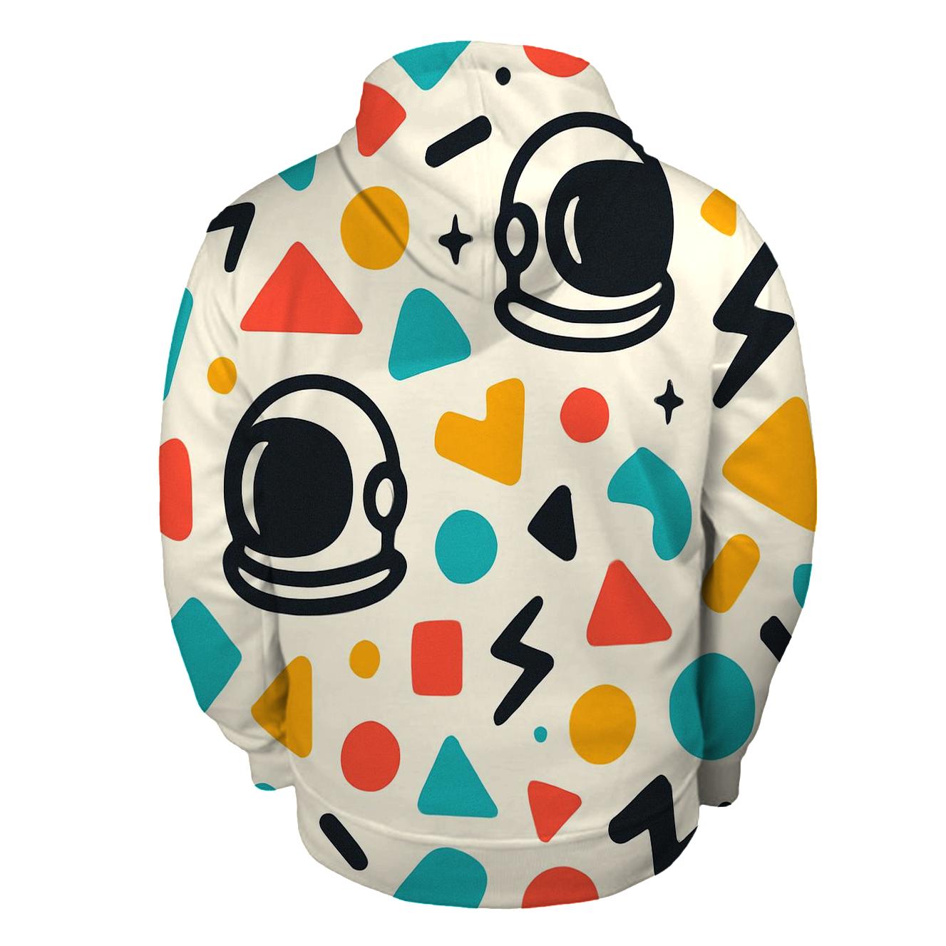 Memphis Spacewalk Confetti graphic hoodies