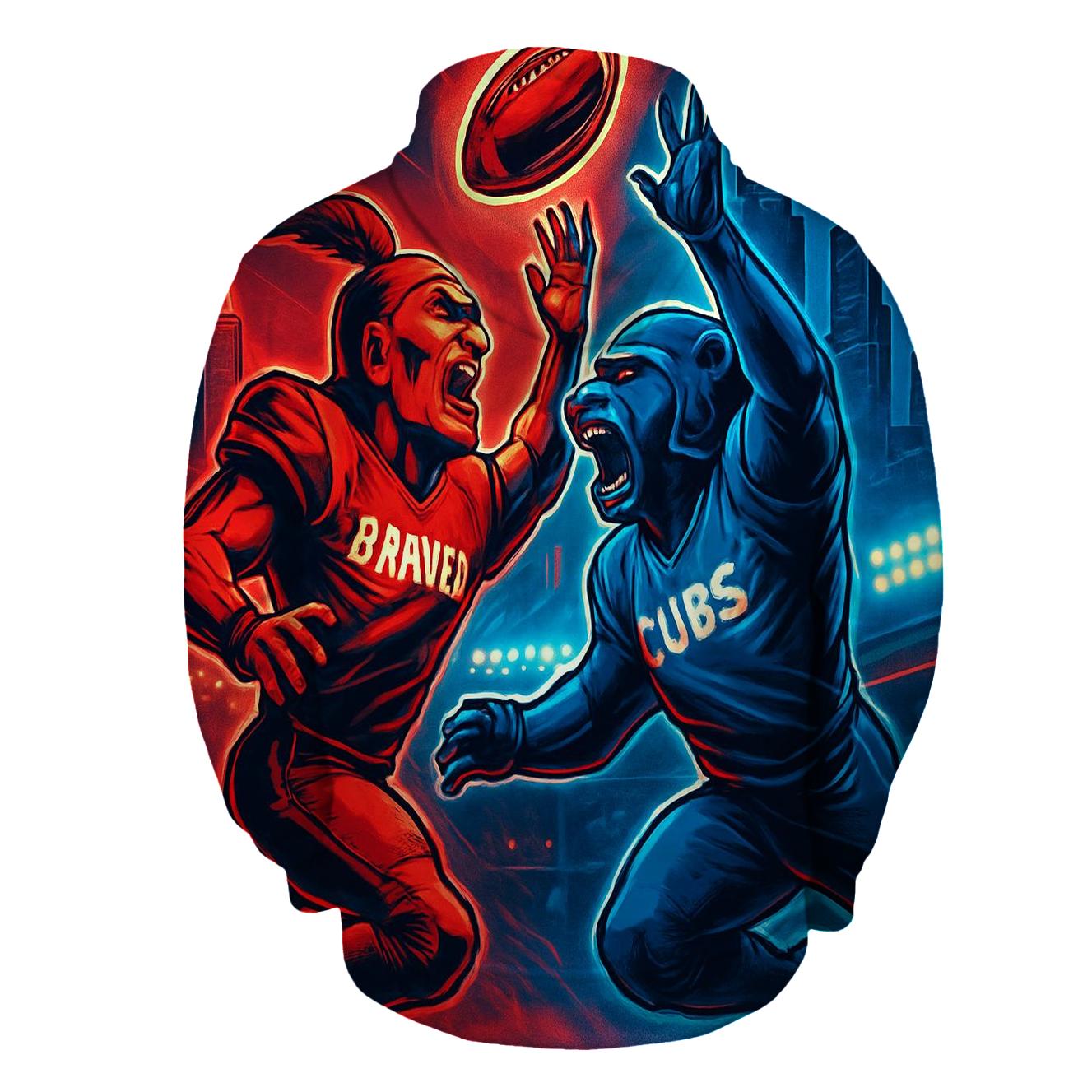 Neon Windy City Gridiron Clash embroidered hoodies