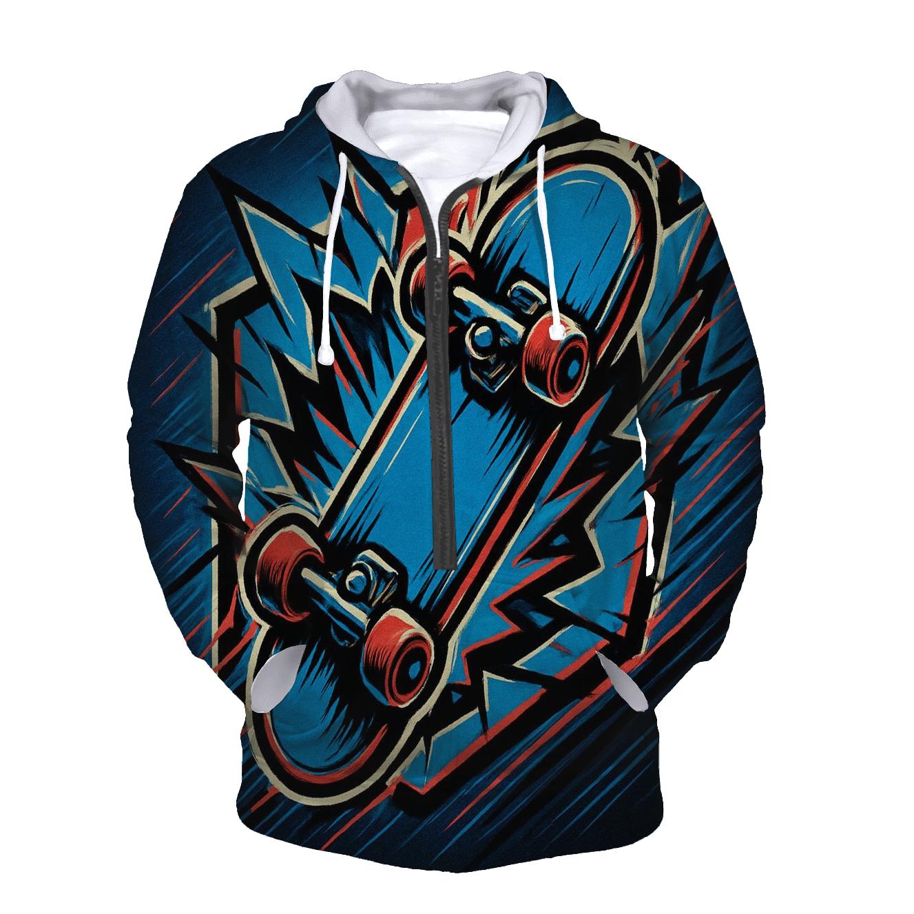 Chromatic Rift Skate Emblem hoodie trends