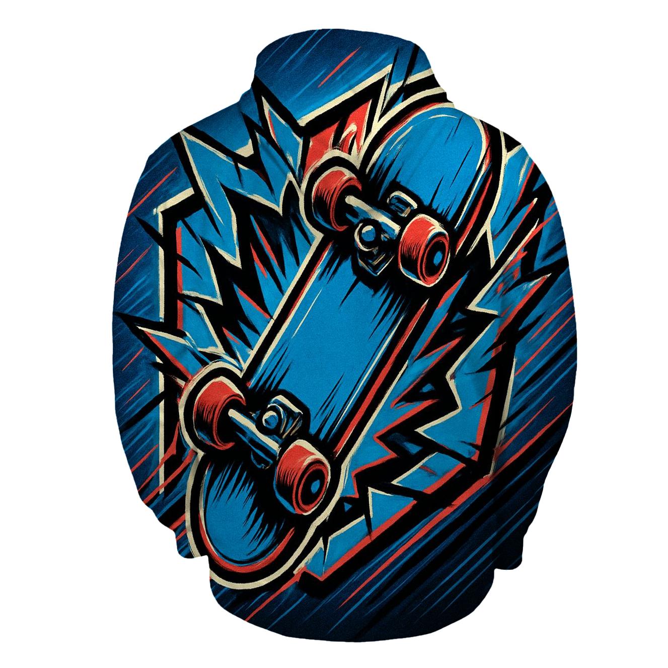 Chromatic Rift Skate Emblem hoodie trends