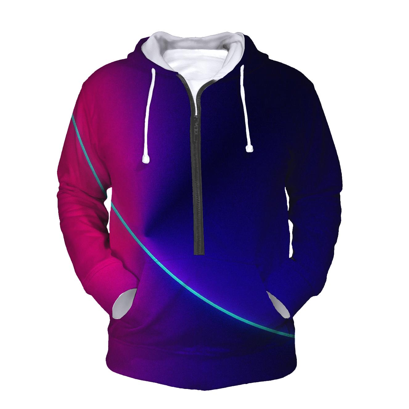 Neon Orbit Split heavyweight hoodies