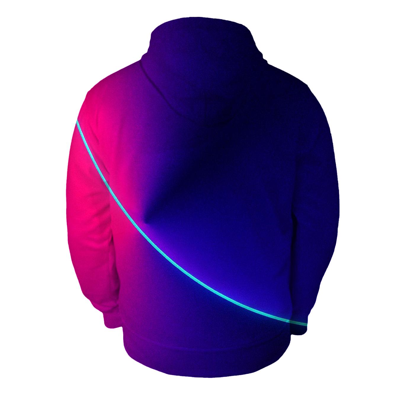 Neon Orbit Split heavyweight hoodies