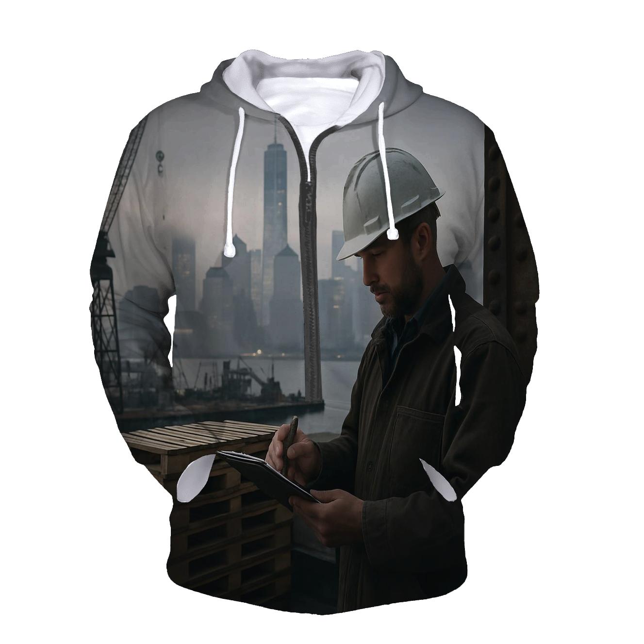 Brooklyn Navy Yard Dawn With Working Waterfront Skyline hoodie trends