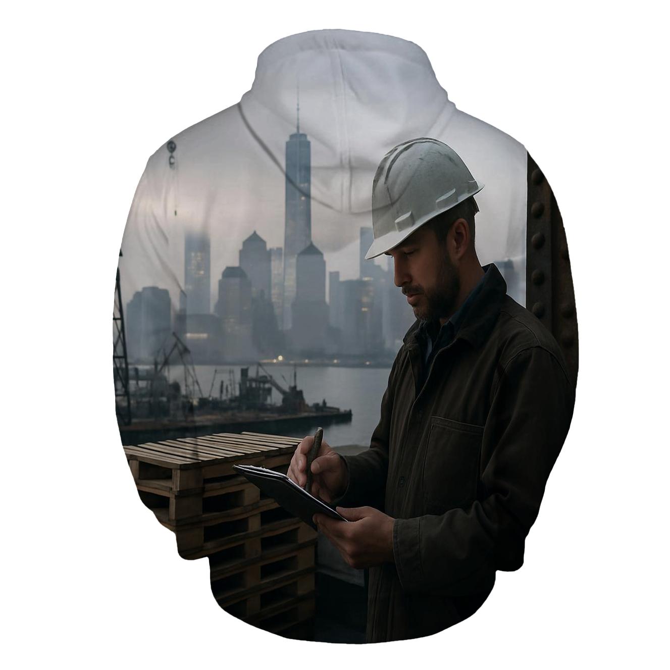 Brooklyn Navy Yard Dawn With Working Waterfront Skyline hoodie trends