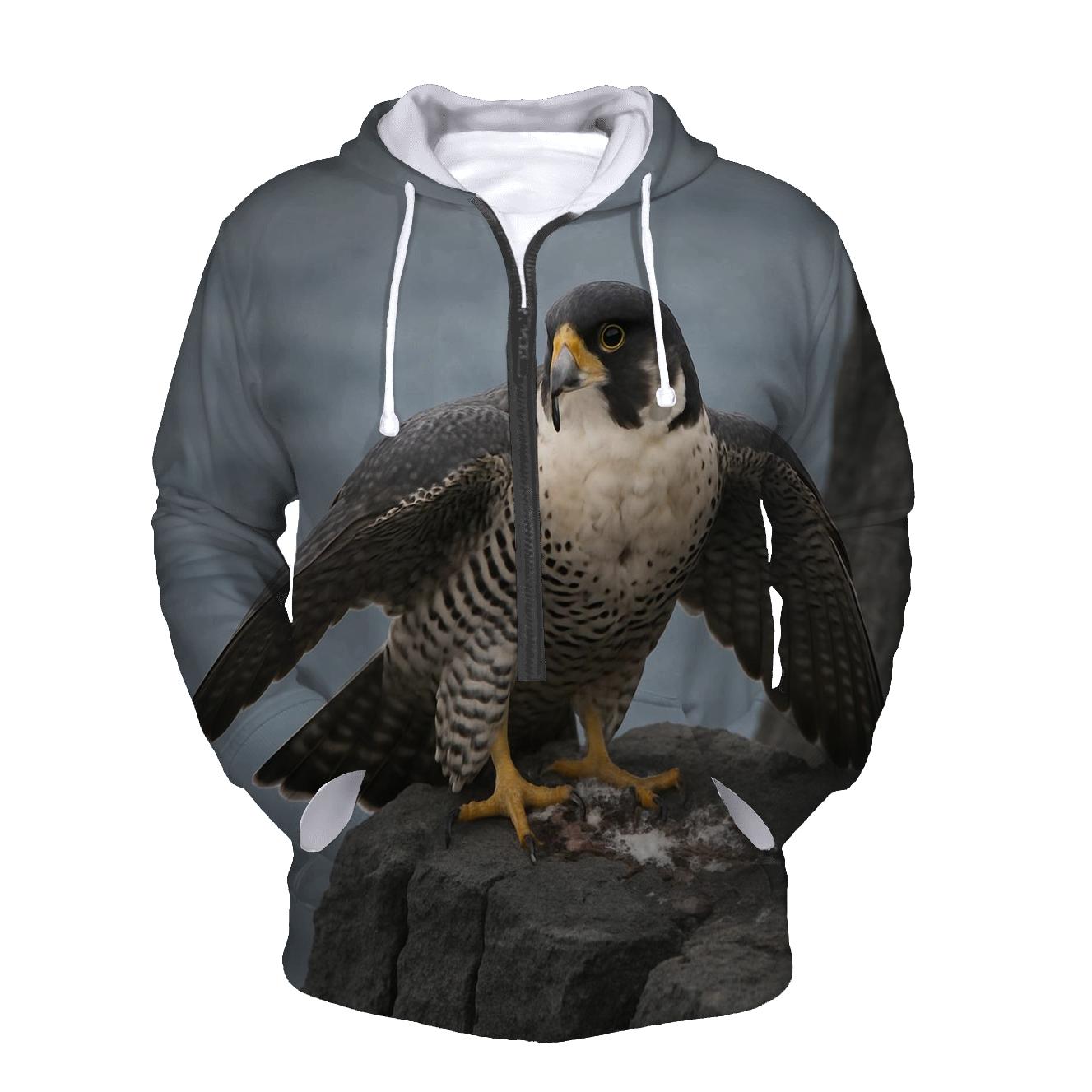 Basalt Cliff Sentinel Peregrine Falcon heavyweight hoodies