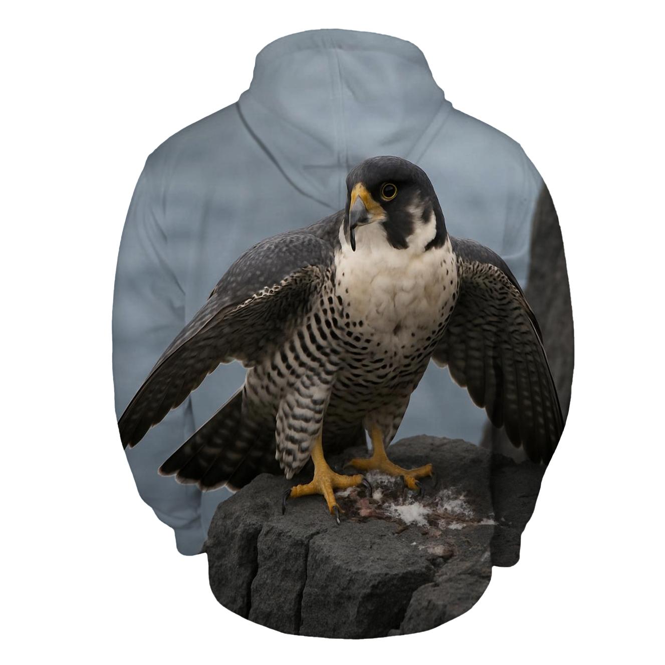 Basalt Cliff Sentinel Peregrine Falcon heavyweight hoodies